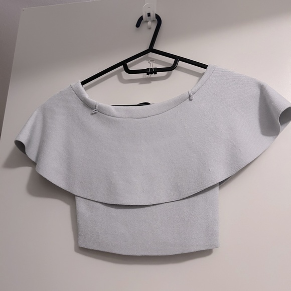 Aritzia Babaton Marek Knit Off-the-Shoulder Cropped Sculpt Knit Top - Picture 2 of 7
